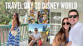 TRAVEL DAY TO DISNEY WORLD ✨✈️🤍 Port Orleans Riverside Resort and Disney Springs date night [upl. by Zetra]