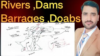 Rivers Dams Barrages and Doab in Pakistan  Complete Detail in one video  smart learn [upl. by Aneehsram315]