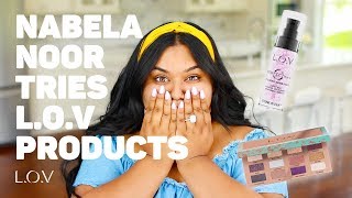 Nabela Noor Tries LOV Products [upl. by Ettevram549]