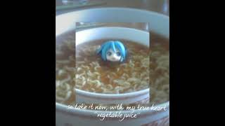 hatsune mikupopipovegetable juice sped upeng lyrics •˖⑅♡ [upl. by Nnyrat]