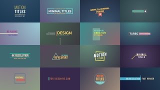 Motion Titles  After Effects Project Files [upl. by Nitsirt]