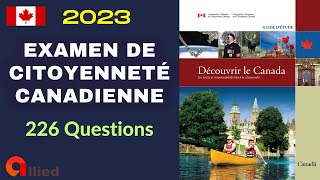 Examen de Citoyenneté Canadienne 2023 226 questions [upl. by Nnylsoj]