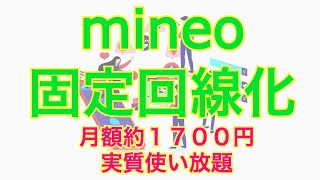 mineo マイネオ 固定回線化 月額約1700円 実質使い放題【お勧め格安SIM】 [upl. by Romulus9]