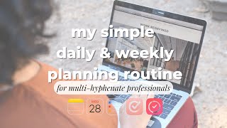 📅 Simple Daily amp Weekly Planning Routine for MultiHyphenate Professionals  5 Essential iPhone Apps [upl. by Adara944]