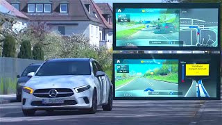 MercedesBenz Classe A  Découvrez la réalité augmentée de la caméra dans le système de navigation [upl. by Pachton702]