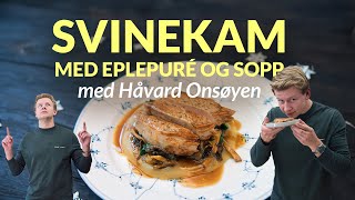 Svinekam med eplepuré fra Håvard Onsøyen  Kokkens Jul  MatPrat [upl. by Dnalyag]