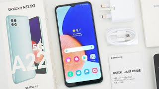 Samsung Galaxy A22 5G Unboxing Hands On amp First Impressions [upl. by Eiuol898]