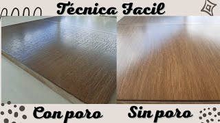 Proceso fácil para tapar el PORO de la madera sin necesidad de aplicarle mucho fondo [upl. by Yancy]