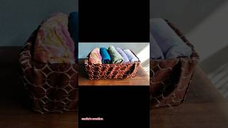 FULL VIDEO LINK IN DESCRIPTION OF CLOTH BASKET MAKING WITH A CLOTH PIECE [upl. by Willetta]