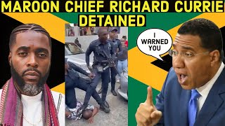 OMG JAMAICA MAROON CHIEF RICHARD CURRIE DETAINED WHILE POLICE AND SOLDIERS STORM MAROON TOWN [upl. by Meggy]