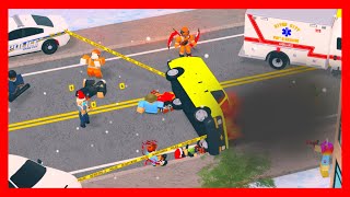 SCHOOL BUS CRUSHES CHILDREN DRUNK DRIVER ERLC Liberty County Roleplay [upl. by Junina]