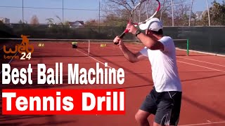 Best Ball Machine Tennis Drill  Drive Moon Slice Drop [upl. by Chill]