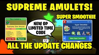 All Update Changes ☄️NEW OP CODE☄️ Supreme Amulets Added  Bee Swarm Simulator [upl. by Elamaj]