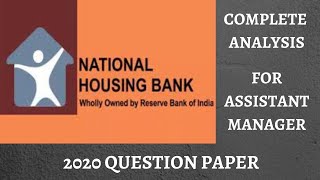 NATIONAL HOUSING BANK PREVIOUS YEAR QUESTION PAPER  COMPLETE ANALYSIS ON TOPICS ASKED IN EXAM OF AM [upl. by Sherurd927]