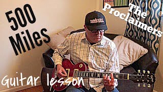 500 Miles  the Proclaimers Guitar lesson [upl. by Yroger157]