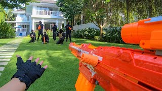 Nerf War Rich Kids vs Thieves 2 First Person Shooter [upl. by Cutty]