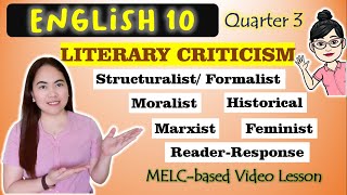 Critique a Literary Selection  Literary Approaches  GRADE 10  MELCbased VIDEO LESSON  QUARTER3 [upl. by Gotcher]