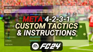 BEST 4231 FORMATION CUSTOM TACTICS amp INSTRUCTIONS IN EAFC 24 🔥 [upl. by Lilybel615]