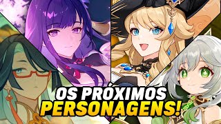 OS PRÓXIMOS PERSONAGENSBANNERS DAS VERSÕES 43 ATÉ 45  GENSHIN IMPACT [upl. by Ulrich]