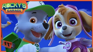 Rocky Saves the Day from a Giant Space Meteor  Rockys Garage  PAW Patrol Cartoons for Kids [upl. by Roselba]