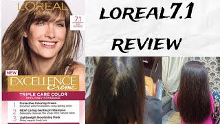 how to dye LOreal71 hair color how to do light brown hair colorLOreal hair color review [upl. by Dlorad471]