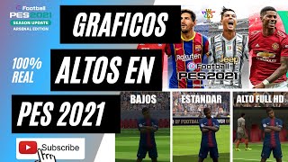 COMO CAMBIAR LOS GRAFICOS PES 2021 Y DIFERENCIA ENTRE LOS GRAFICOS DE PES 2021 MOBILE [upl. by Atirres]