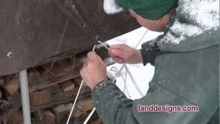 Firewood Wood Shed Update  How to Attach the Tarp [upl. by Wartow]