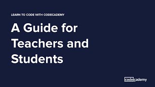 Learn from Home with Codecademy Guide for Teachers and Students [upl. by Daniell]