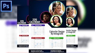 How To Design a PROFESSIONAL 2019 CALENDAR  Photoshop Tutorial [upl. by Artenak384]