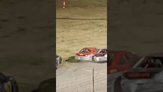 Stock compact crash and retaliation at Mt Lawn Speedway [upl. by Delahk]