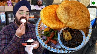 Exploring Delhis Best Chole Bhature Street Food [upl. by Lacee]