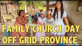 🇵🇭 BISAYAN SUNDAY CHURCH WORSHIP SERVICE FAMILY DAY Off Grid Island Family Philippines Living Asia [upl. by Nuahsyar]