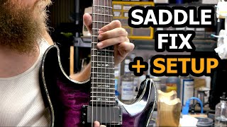 SCHECTER Dead E String Fix  Complete Setup [upl. by Mufi790]