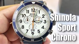 Shinola Runwell 48mm Titanium Sport Chrono amp How to adjust the stopwatch hands [upl. by Gratiana]