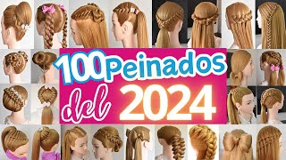 100 PEINADOS Faciles y Rapidos con Trenzas para el 2024 de Fiestas  Niñas  Graduacion [upl. by Onitnatsnoc]