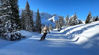 仙境中醒来的早晨，滑雪在森林高山云海间 [upl. by Asikal]