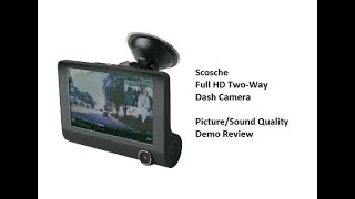 SCOSCHE DDVR2XFHD Full HD TwoWay Dash Camera picture sound quality demo review is it any good [upl. by Ecinert]