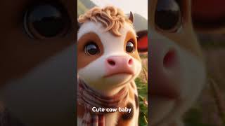 Cute Cow in little age trending shorts youtubeshorts [upl. by Tore756]