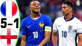 France vs England 51  All Goals and Highlights  EURO 2024 [upl. by Atlas718]