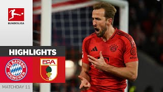 Kane Hattrick AGAIN  FC Bayern München  FC Augsburg 30  Highlights  MD11 – Bundesliga 202425 [upl. by Leirbag675]