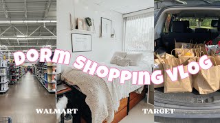 DORM SHOPPING VLOG target  walmart  more [upl. by Linoel]