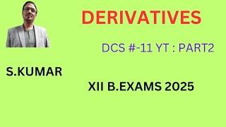 DERIVATIVES XII BMODEL QUESTIONS FOR 2025 BOARD EXAMS [upl. by Baptiste136]