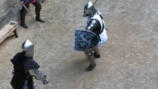 Medieval Knights Sword Fighting in Conwy Castle Wales UK [upl. by Nylsor]