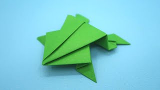 Comment faire une grenouille qui saute en papier  Origami Facile TUTO [upl. by Rehttam]