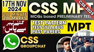 CSS MPT Test 2024CSS LATEST SYLLABUSCSS PAST PAPERSCSS Kya Hota Ha [upl. by Enileqcaj264]