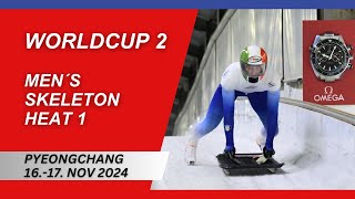 IBSF WORLDCUP 2 Pyeongchang  Mens Skeleton  Heat 1 [upl. by Bevers771]