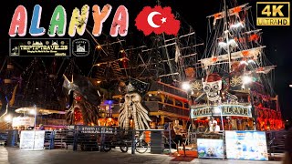 🇹🇷 ALANYA Turkey  Night Walking Tour 4K 60fps UHD [upl. by Anad]