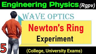 Newtons Ring engineering physics rgpv unit2 wave optics rgpv Newton ring experiment [upl. by Godspeed]