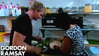 Gordon Ramsay Learns How To Make A Beef Rendang In Malaysia  Gordons Great Escape [upl. by Aicetel]