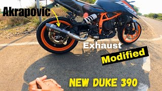 duke 390 Akrapovic exhaust modified duke390 [upl. by Ycram]